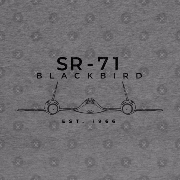 SR-71 Blackbird Est. 1966 - vintage logo by BodinStreet